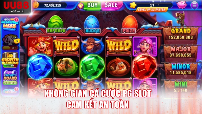 Không gian cá cược PG Slot cam kết an toàn